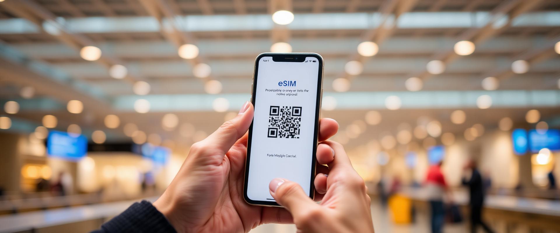How eSIM works, scan QR code to activate travel data plan