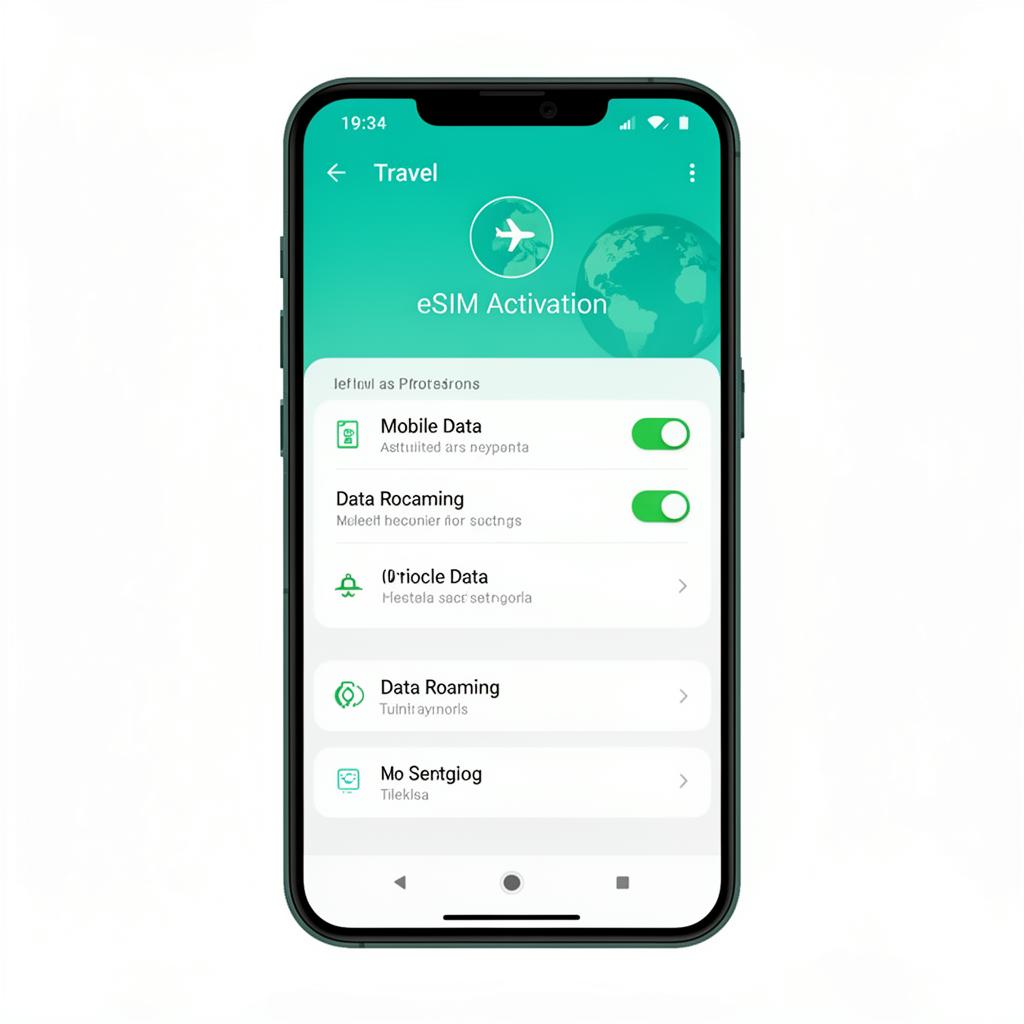 Android eSIM activation settings